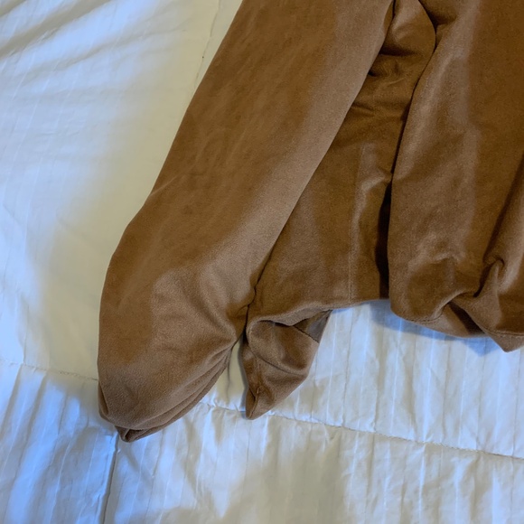 POETRY Faux Suede Caramel Jacket | Size Large - Picture 11 of 11